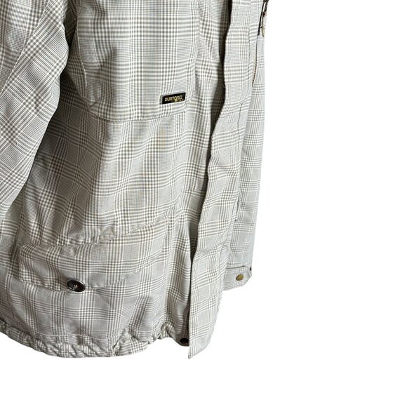 Burton Esquire Ski Jacket Plaid Beige Women’s M Hooded Snowboard Winter Coat - Picture 4 of 12